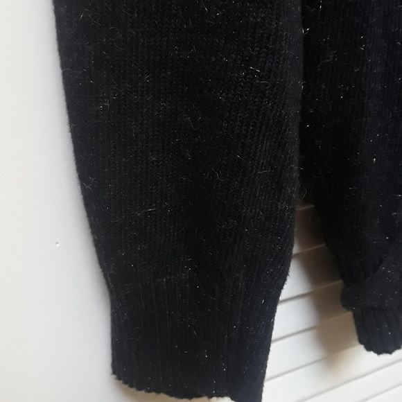 Coolwear Wrap Around Black Sparkle Sweater Large - Picture 8 of 8